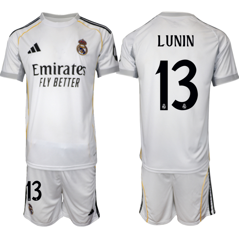 Men 2025-2026 Club Real Madrid home White #13 Soccer Jersey->real madrid jersey->Soccer Club Jersey